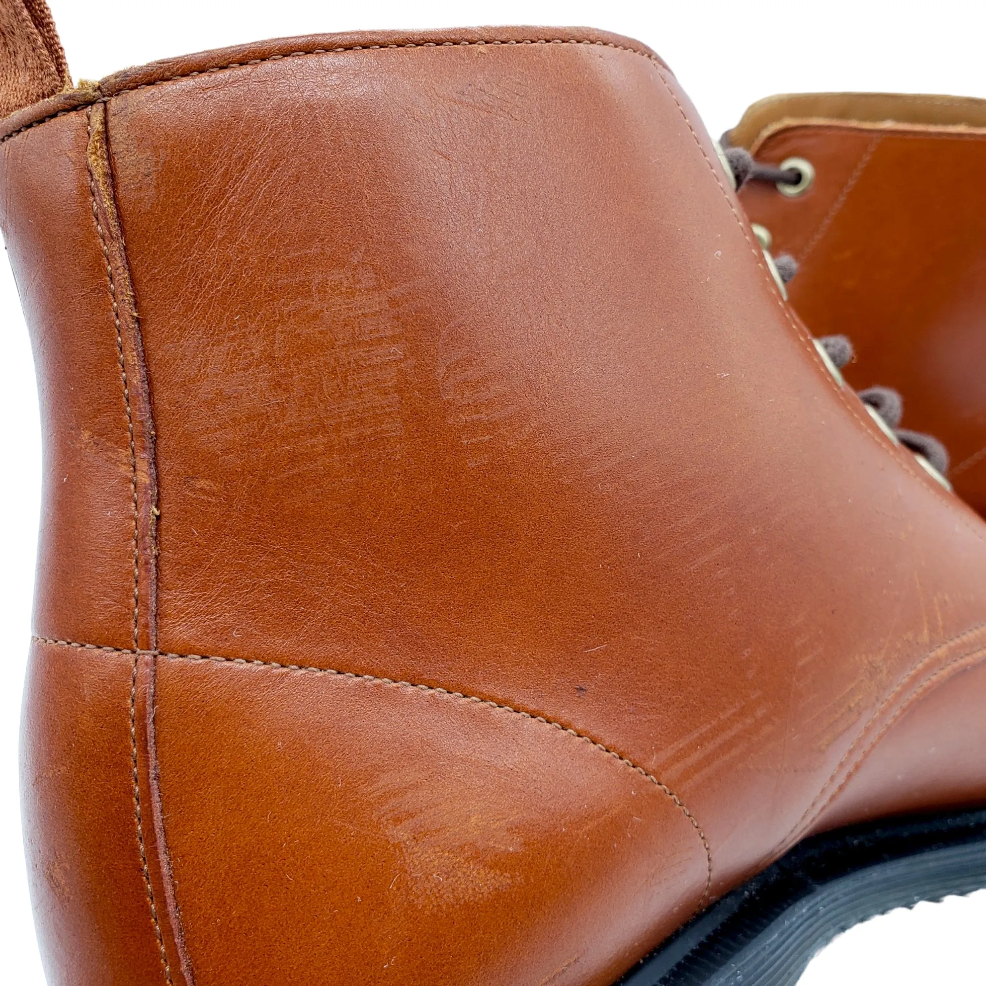 Dr. Martens Emmeline Tan Leather Ankle Boots