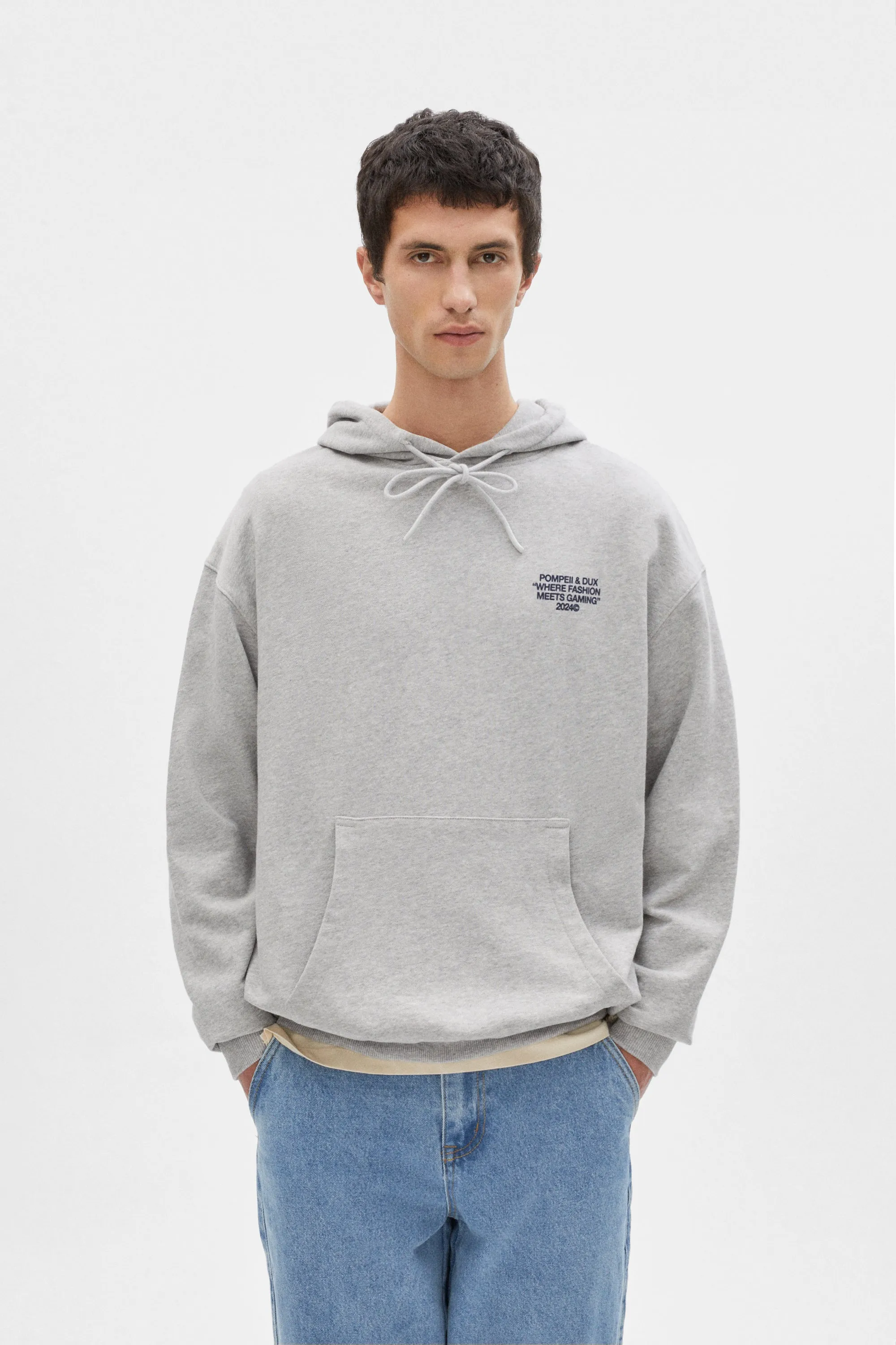 DUX GREY MLANGE HOODIE