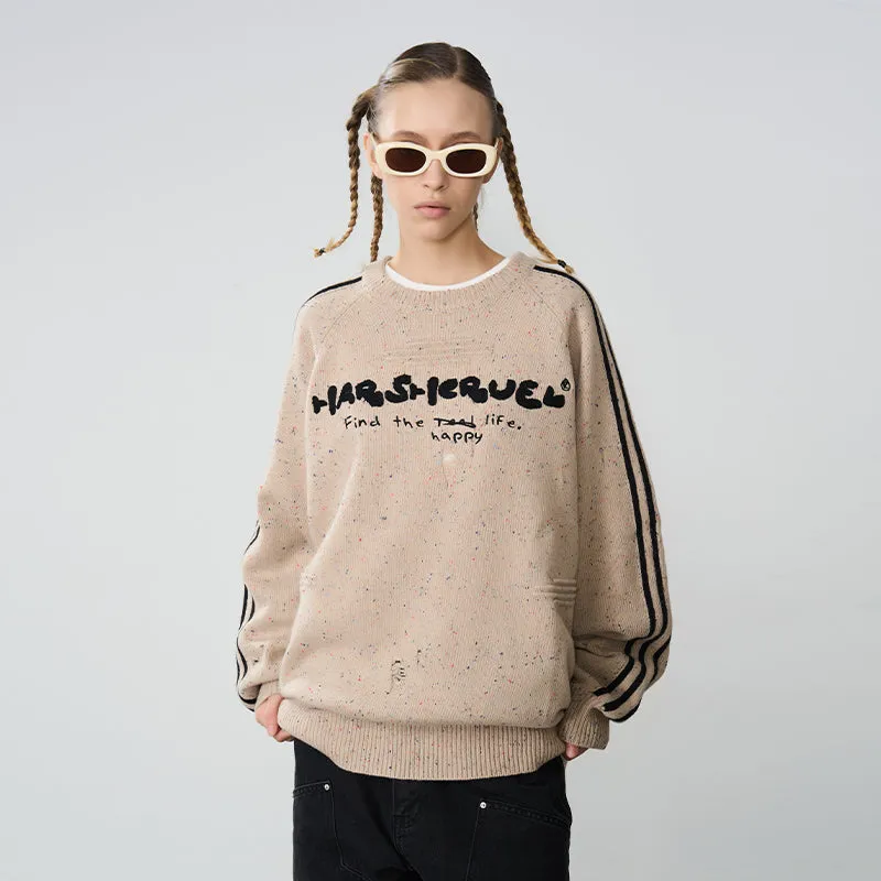 Embroidered Knit Logo Sweater