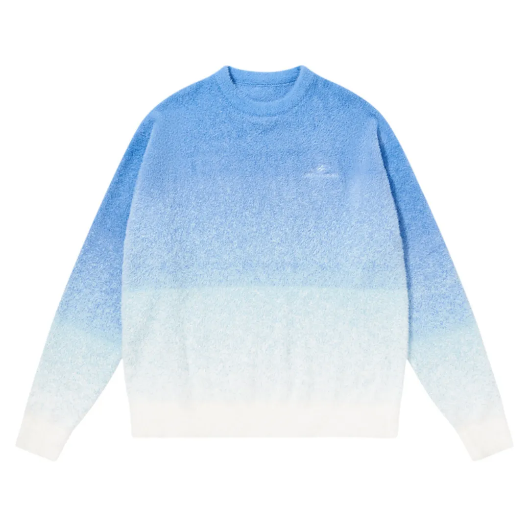 Embroidered Logo Gradient Sweater