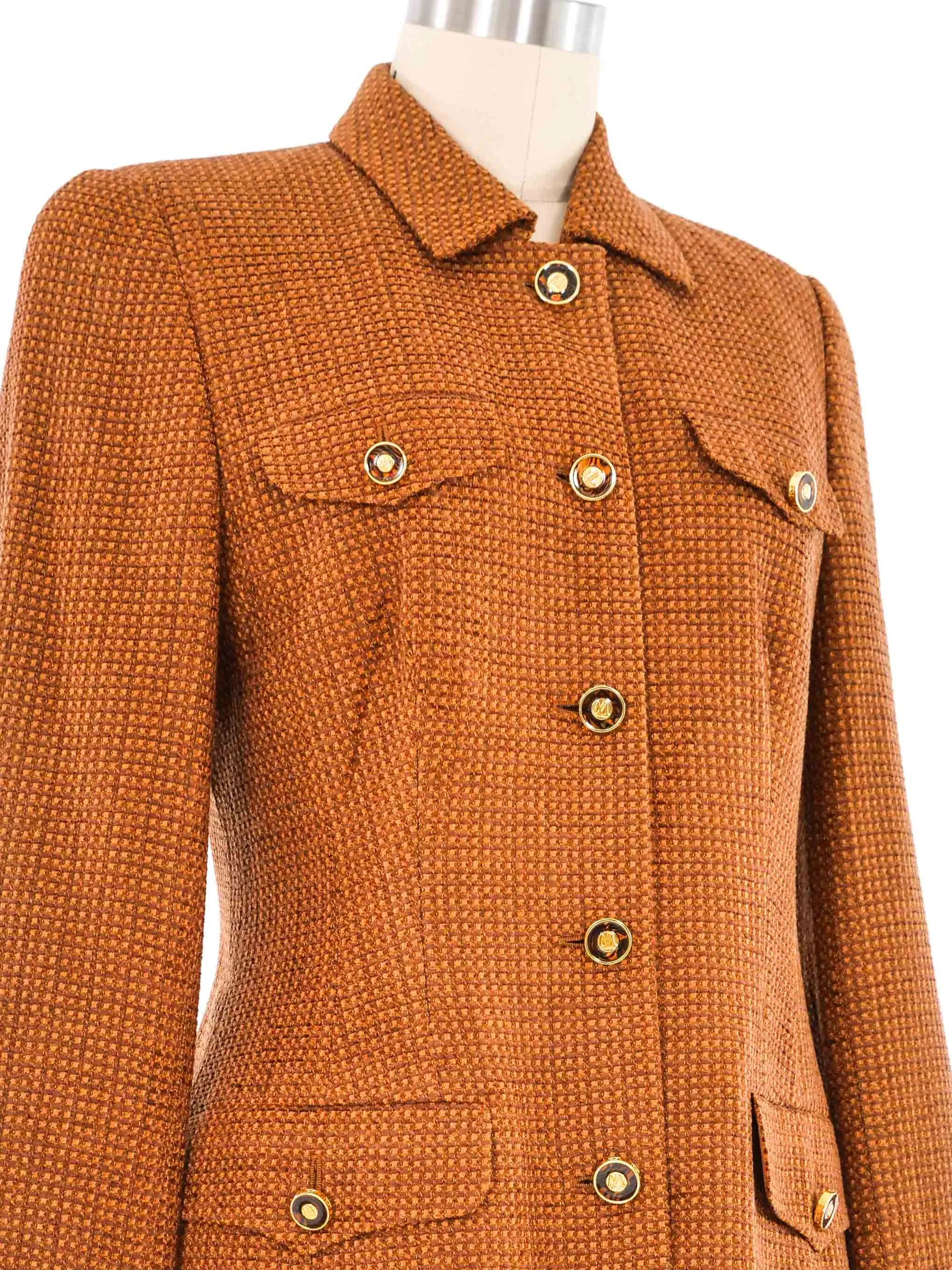 Escada Copper Tweed Blazer