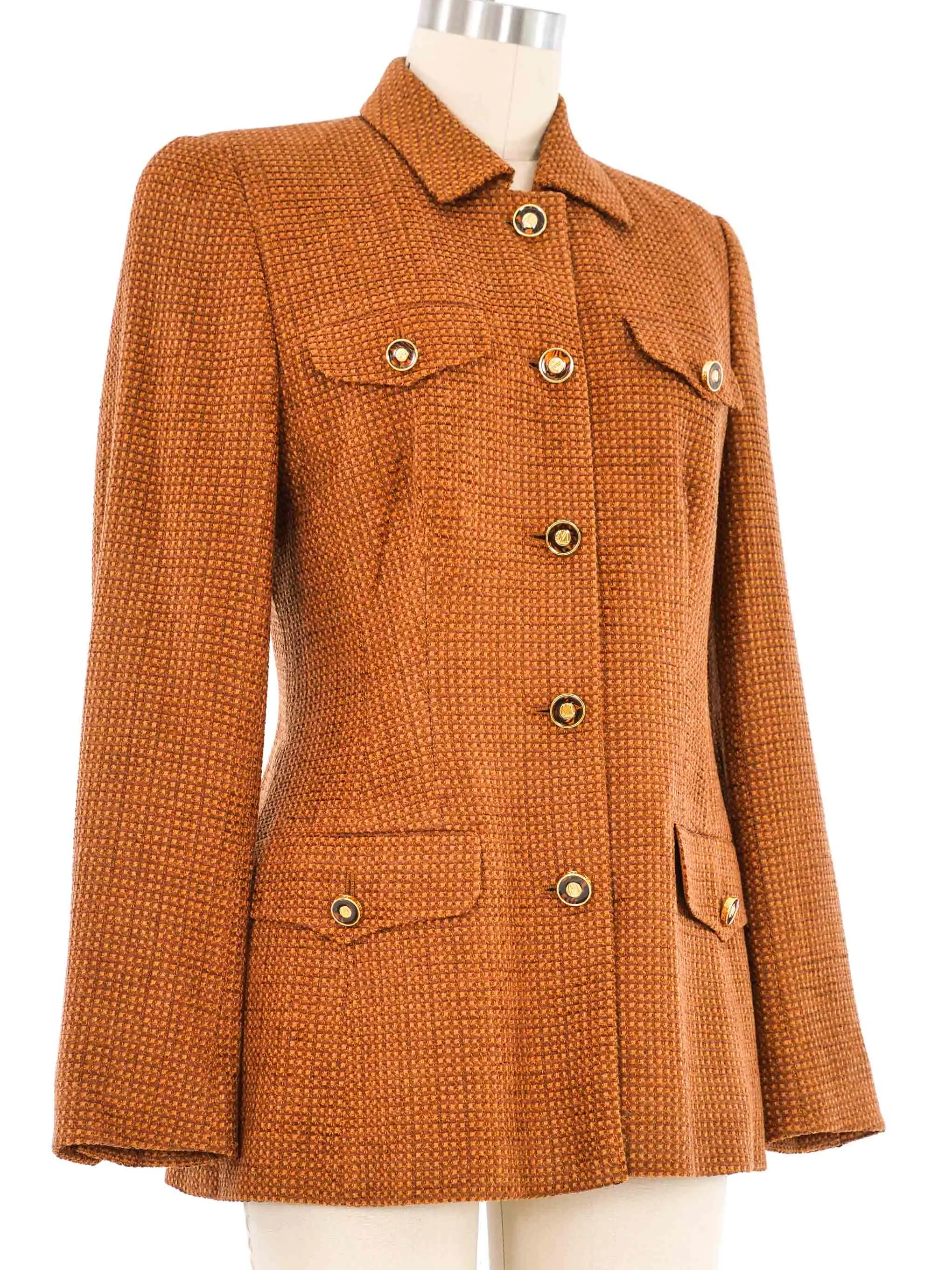 Escada Copper Tweed Blazer