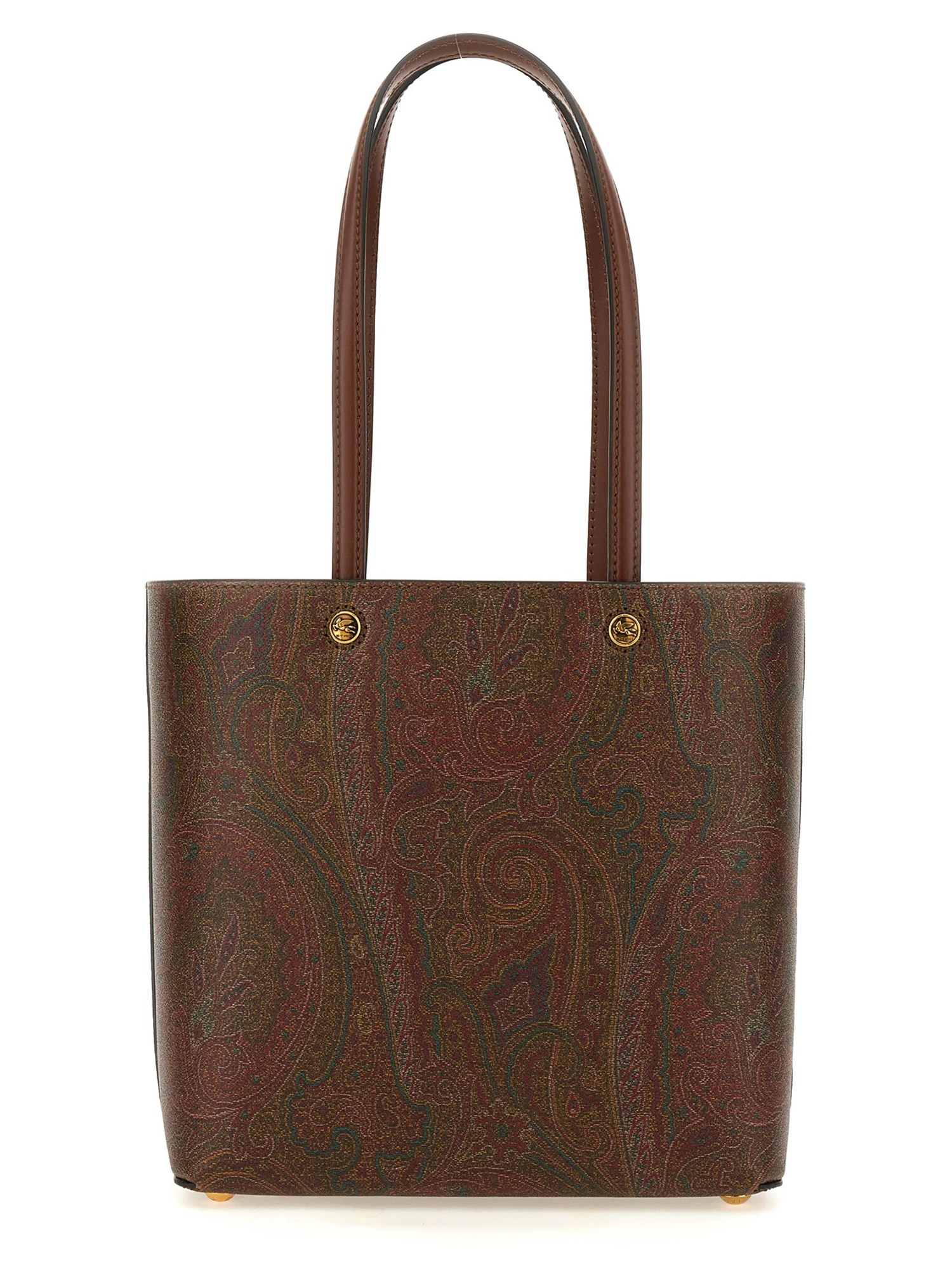 ETRO    ESSENTIAL MEDIUM PAISLEY COATED JACQUARD CANVAS BAG WITH CLUTCH