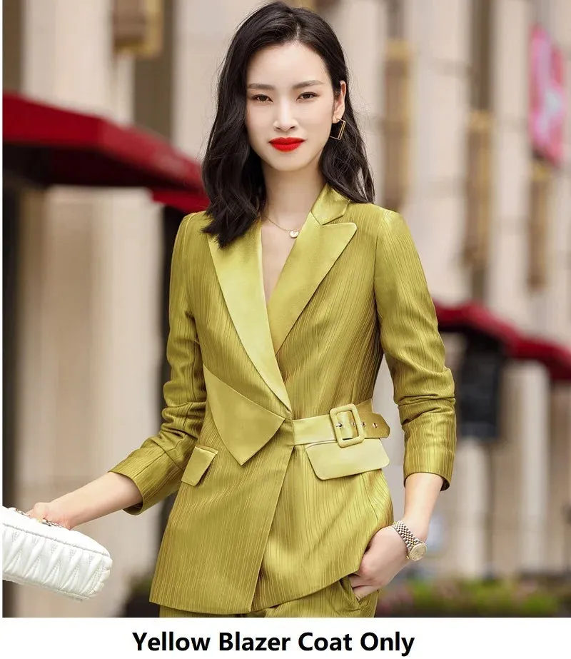 Formal Women's Business Blazer Pants Office Suit