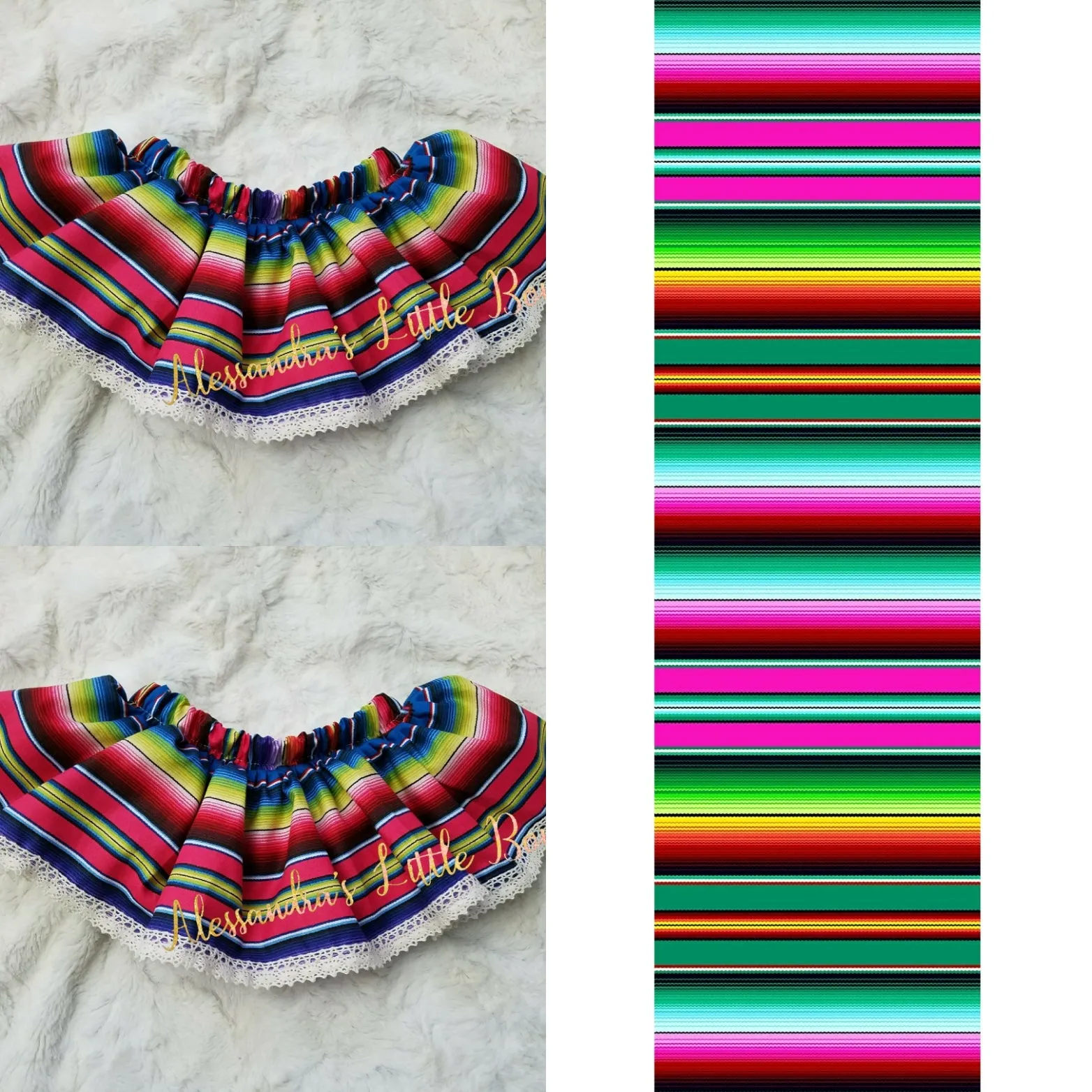 Fuchsia Serape Fiesta Skirted Bloomers