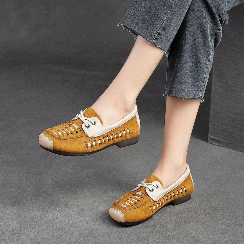 GX351 Women's Low Heel Soft Leather Sandals: Casual Shoes