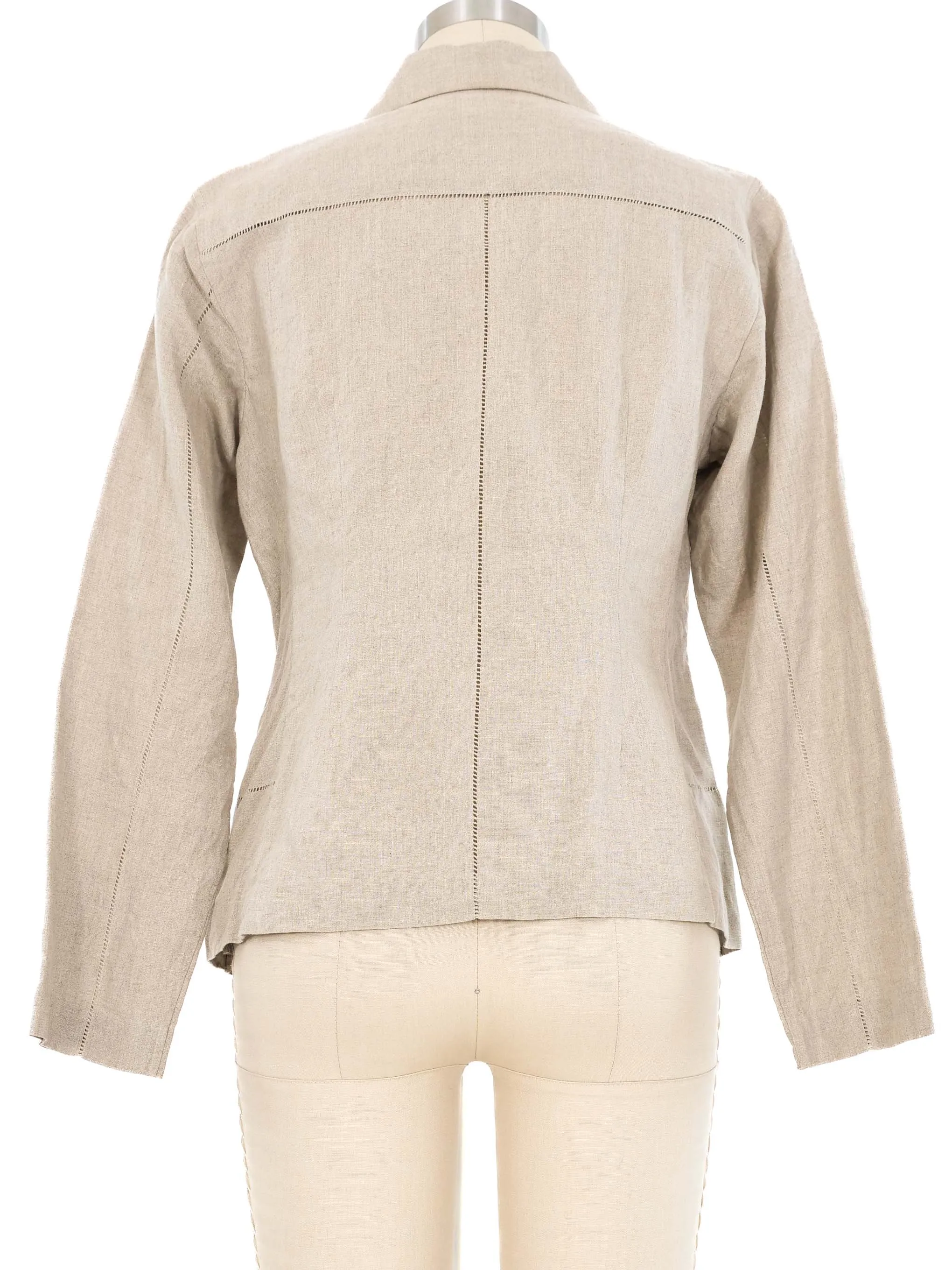 Issey Miyake Beige Linen Blazer