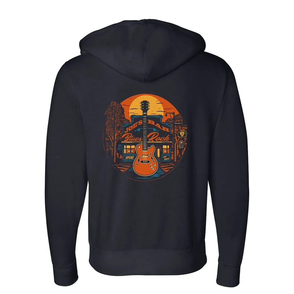 Joe's Blues Rock Bar Zip-Up Hoodie (Unisex)