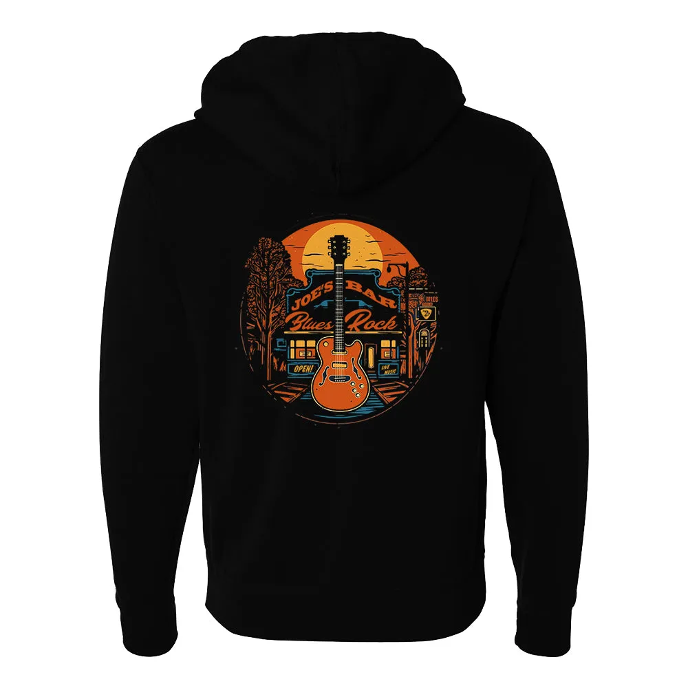 Joe's Blues Rock Bar Zip-Up Hoodie (Unisex)