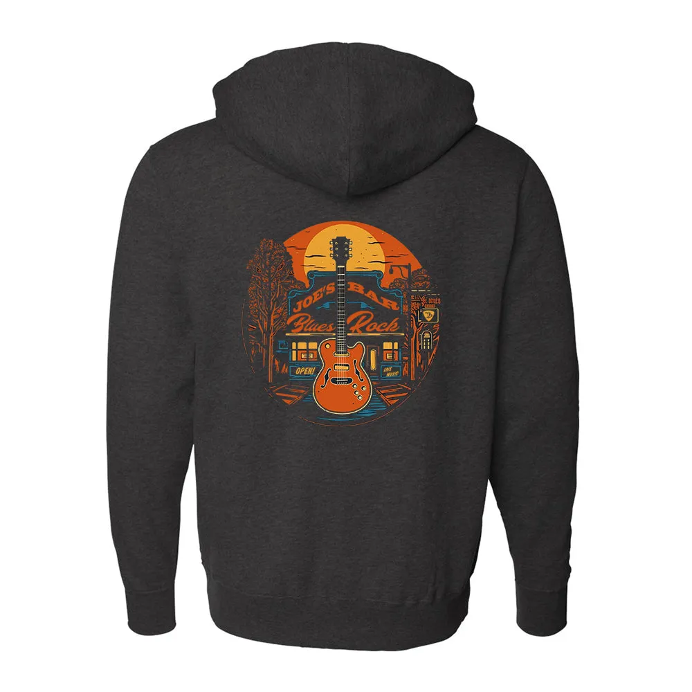 Joe's Blues Rock Bar Zip-Up Hoodie (Unisex)