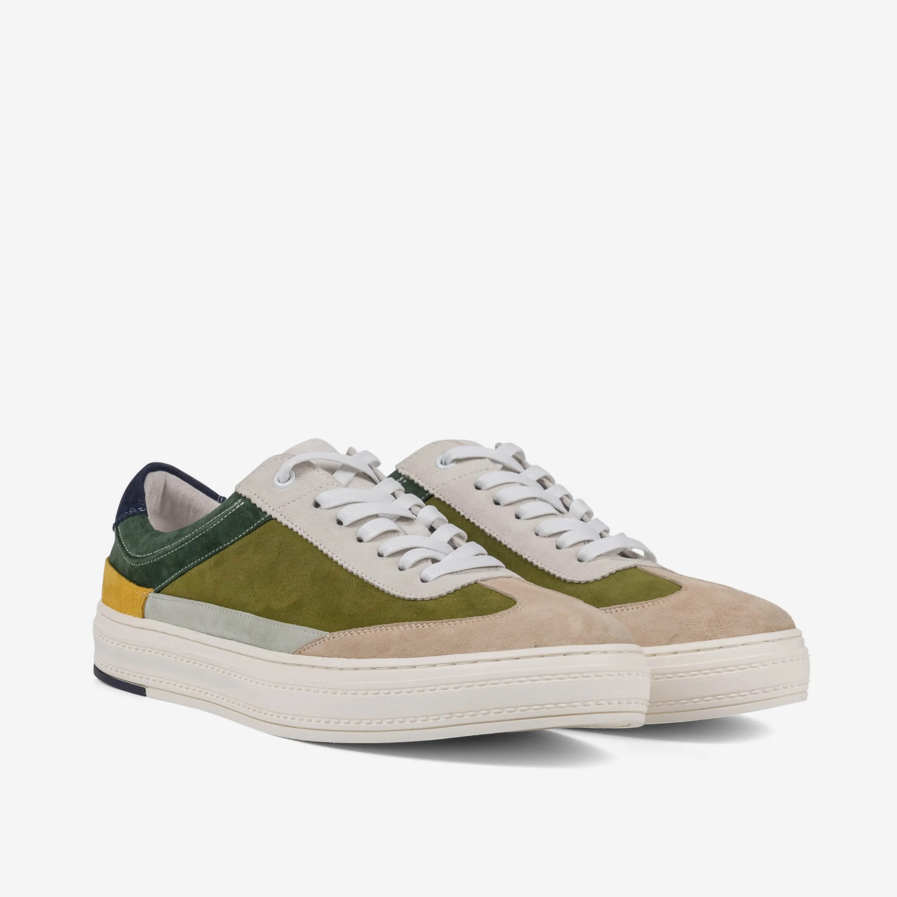 Jungle Green Suede Sneakers - Captain Style.