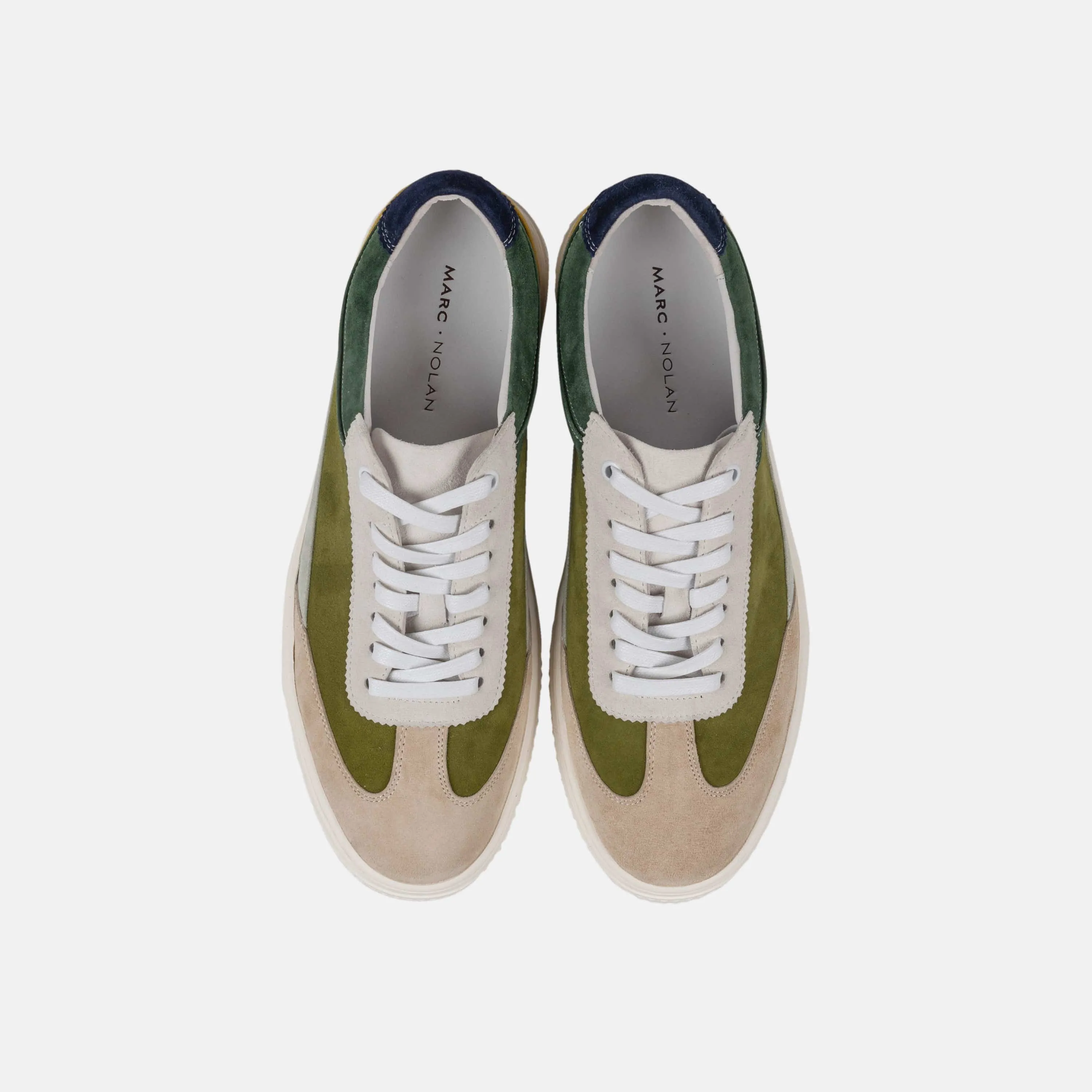 Jungle Green Suede Sneakers - Captain Style.