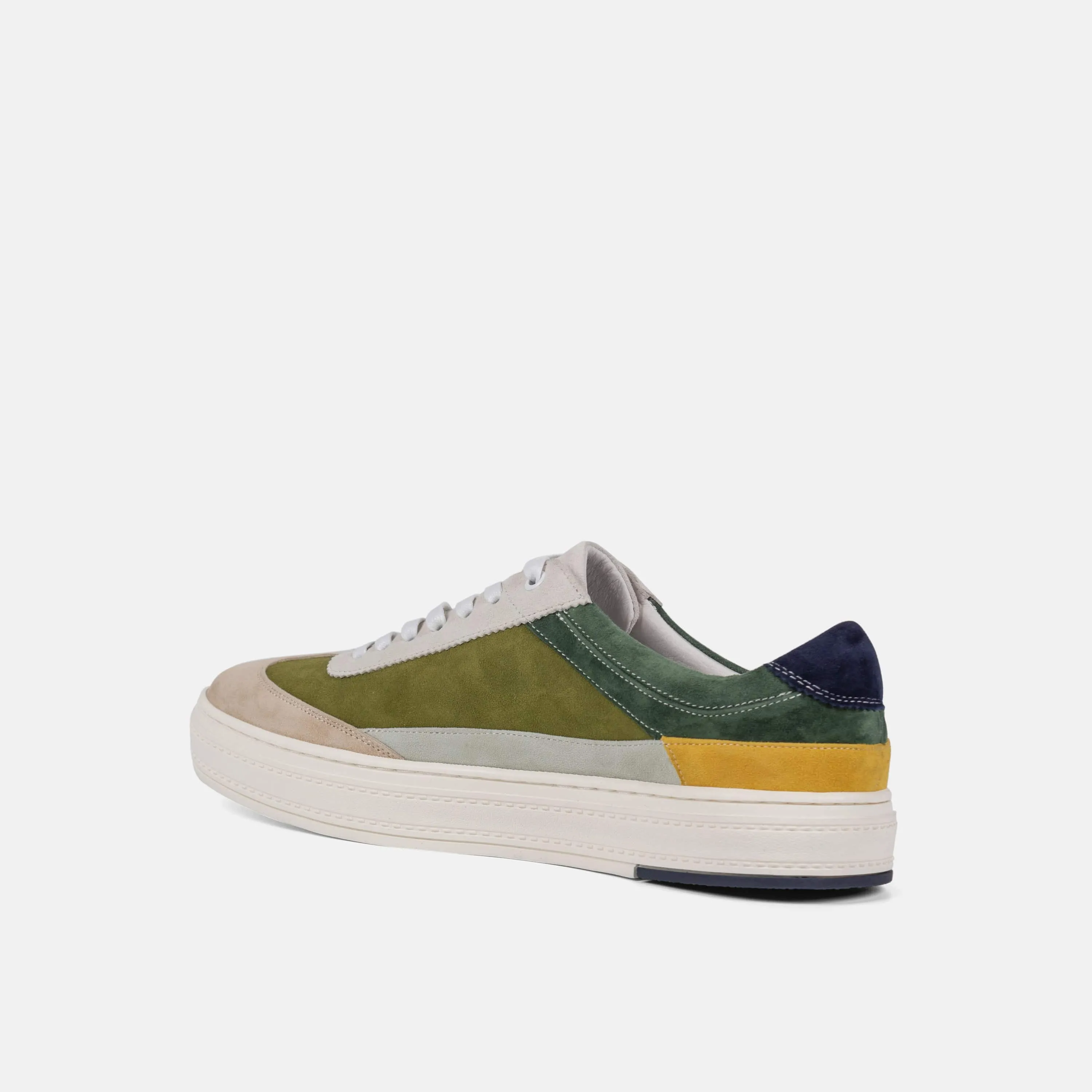 Jungle Green Suede Sneakers - Captain Style.