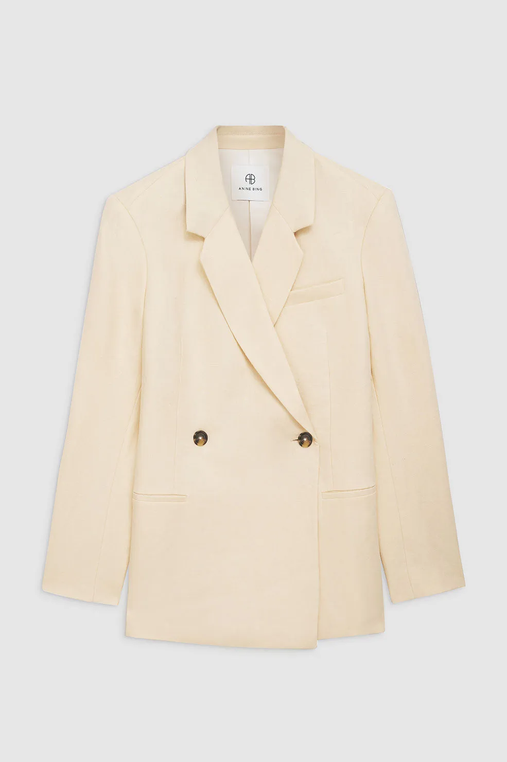 Kaia Blazer - Light Yellow Linen