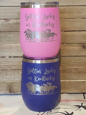 Kentucky Wine Tumblers for Good Luck