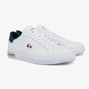 LACOSTE Men's Multicolor Leather Powercourt Sneakers