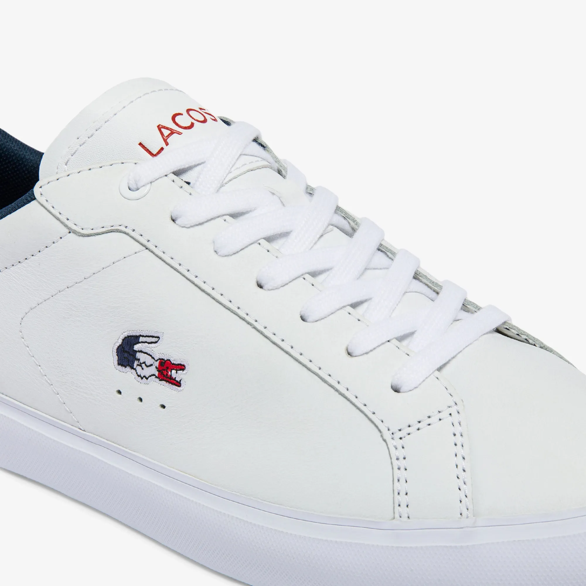 LACOSTE Men's Multicolor Leather Powercourt Sneakers