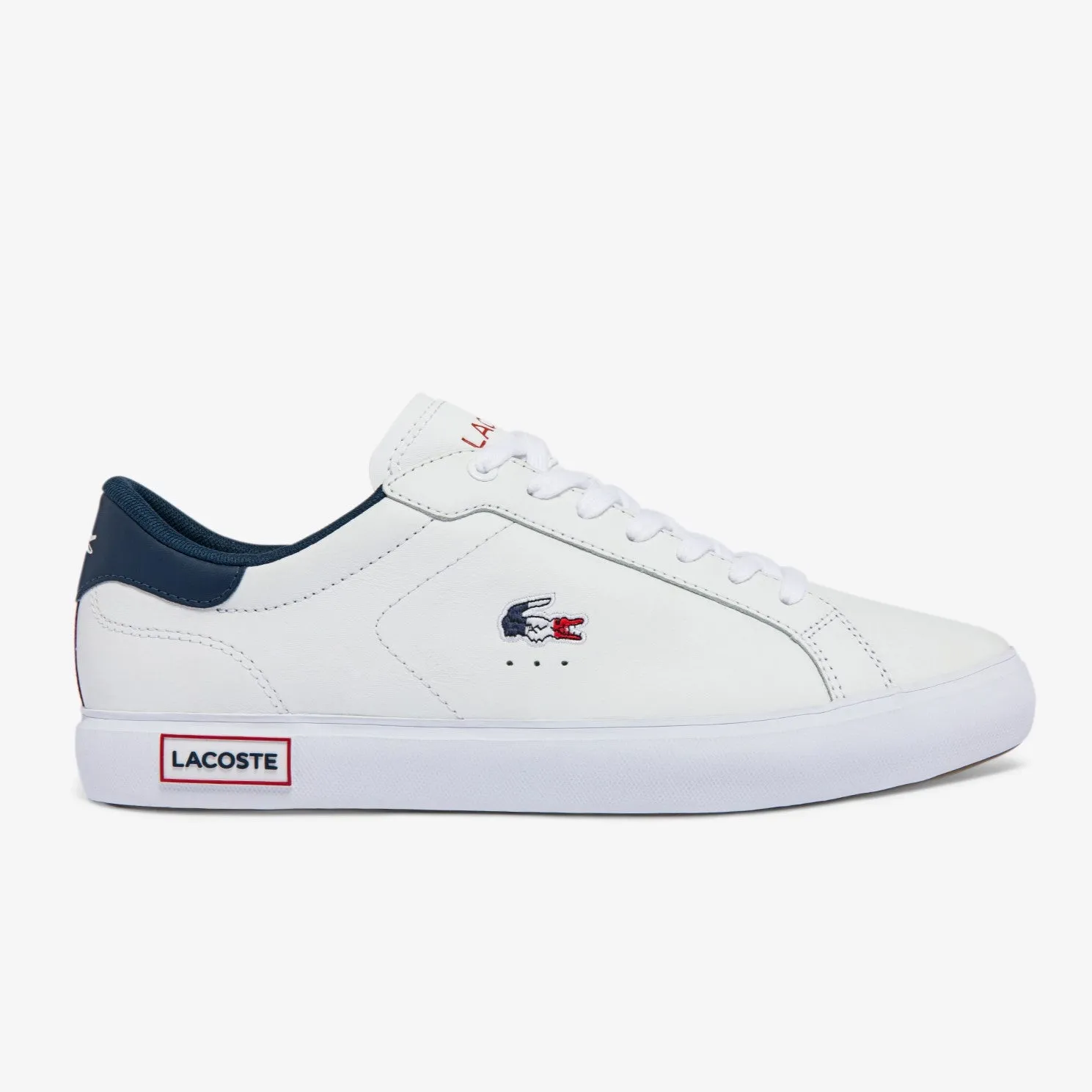 LACOSTE Men's Multicolor Leather Powercourt Sneakers