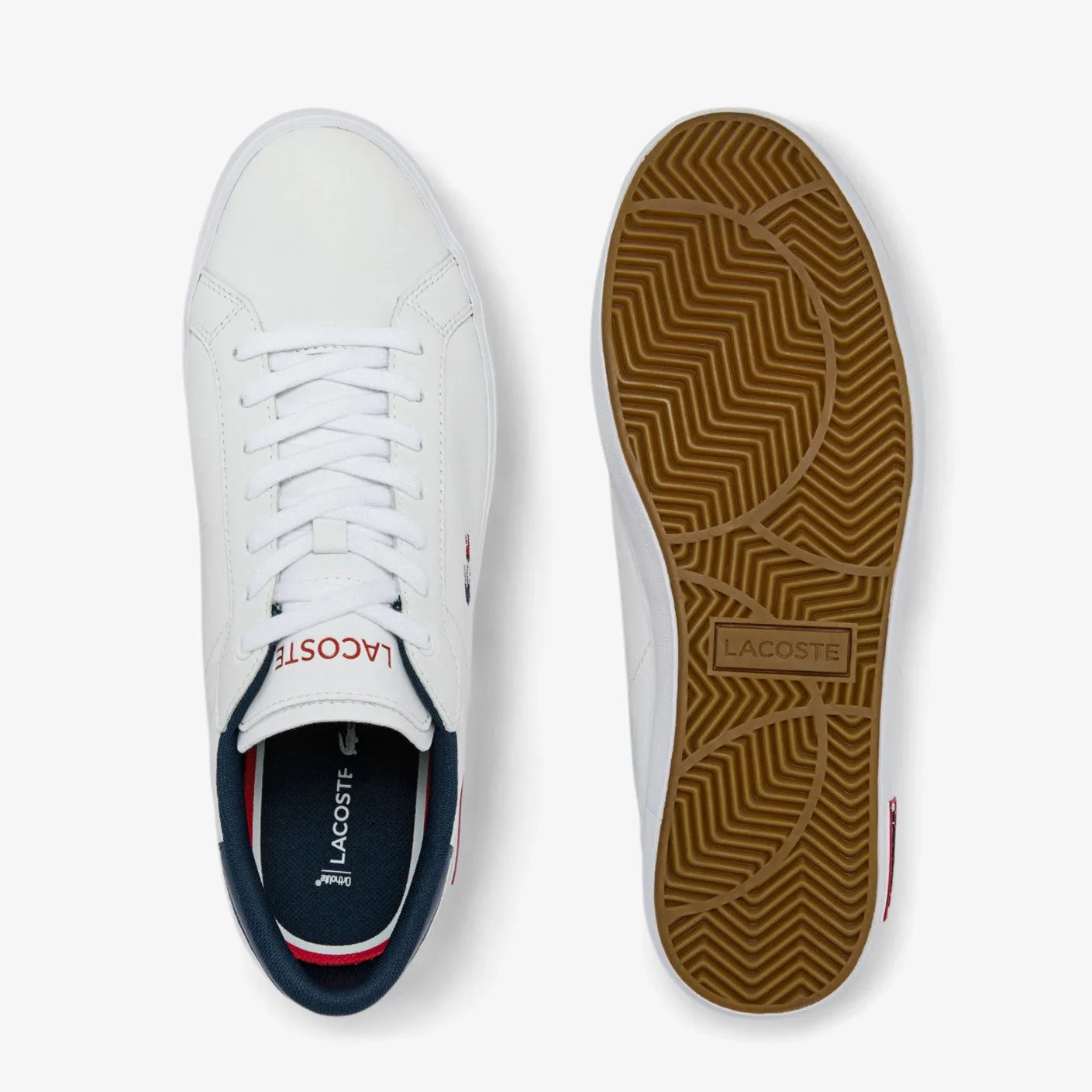 LACOSTE Men's Multicolor Leather Powercourt Sneakers