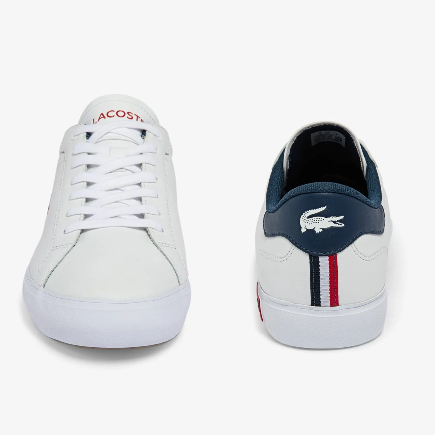 LACOSTE Men's Multicolor Leather Powercourt Sneakers