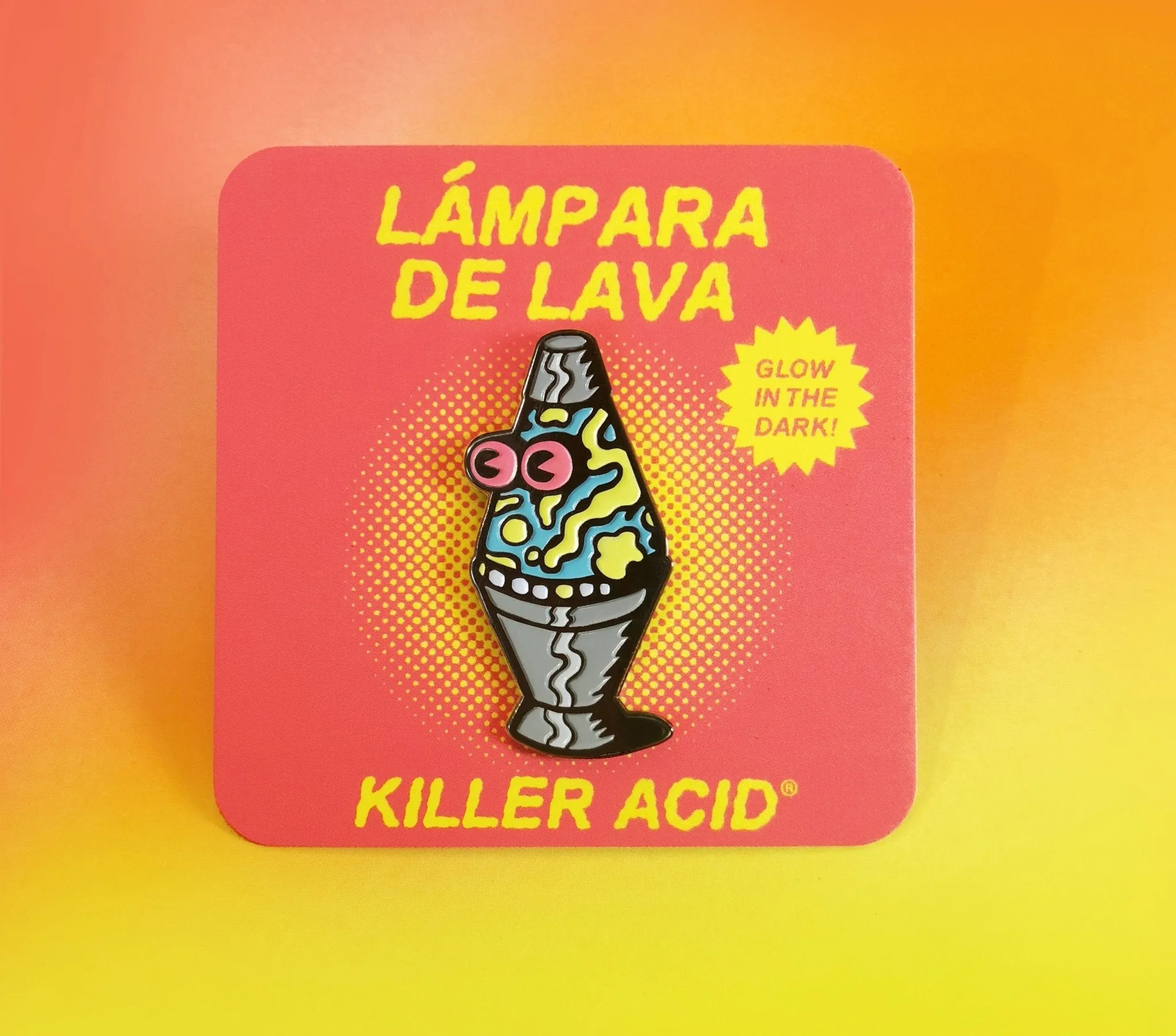 Lava Lamp Glow in the Dark Enamel Pin