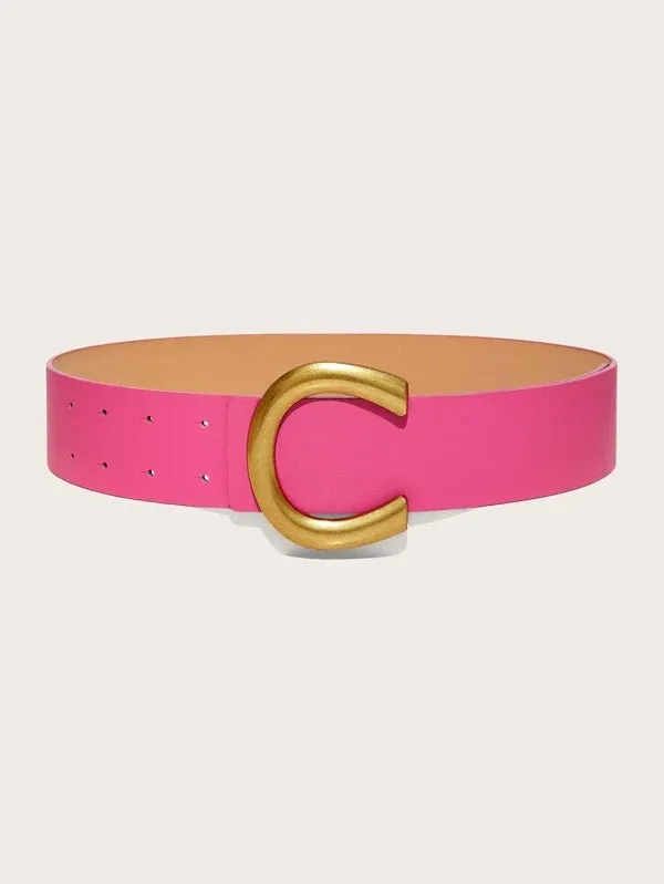 Letter C Buckle Belt