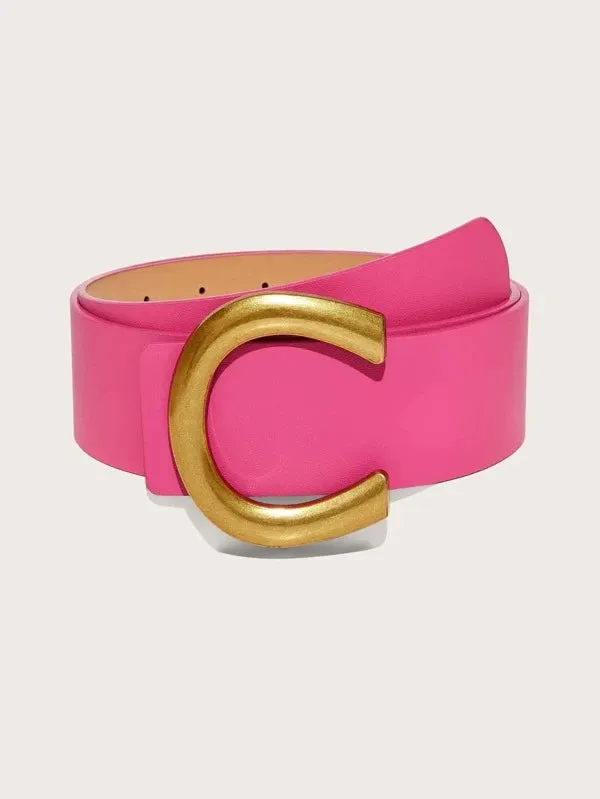 Letter C Buckle Belt