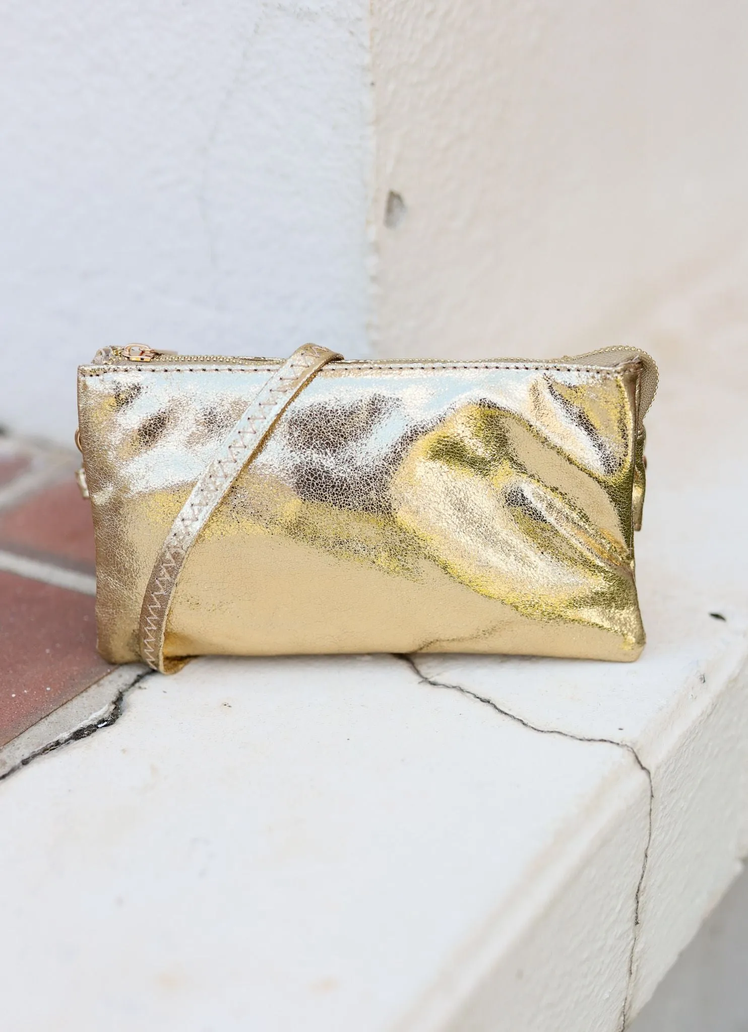 Liz Custom Collection Crossbody Bag Shimmer Gold