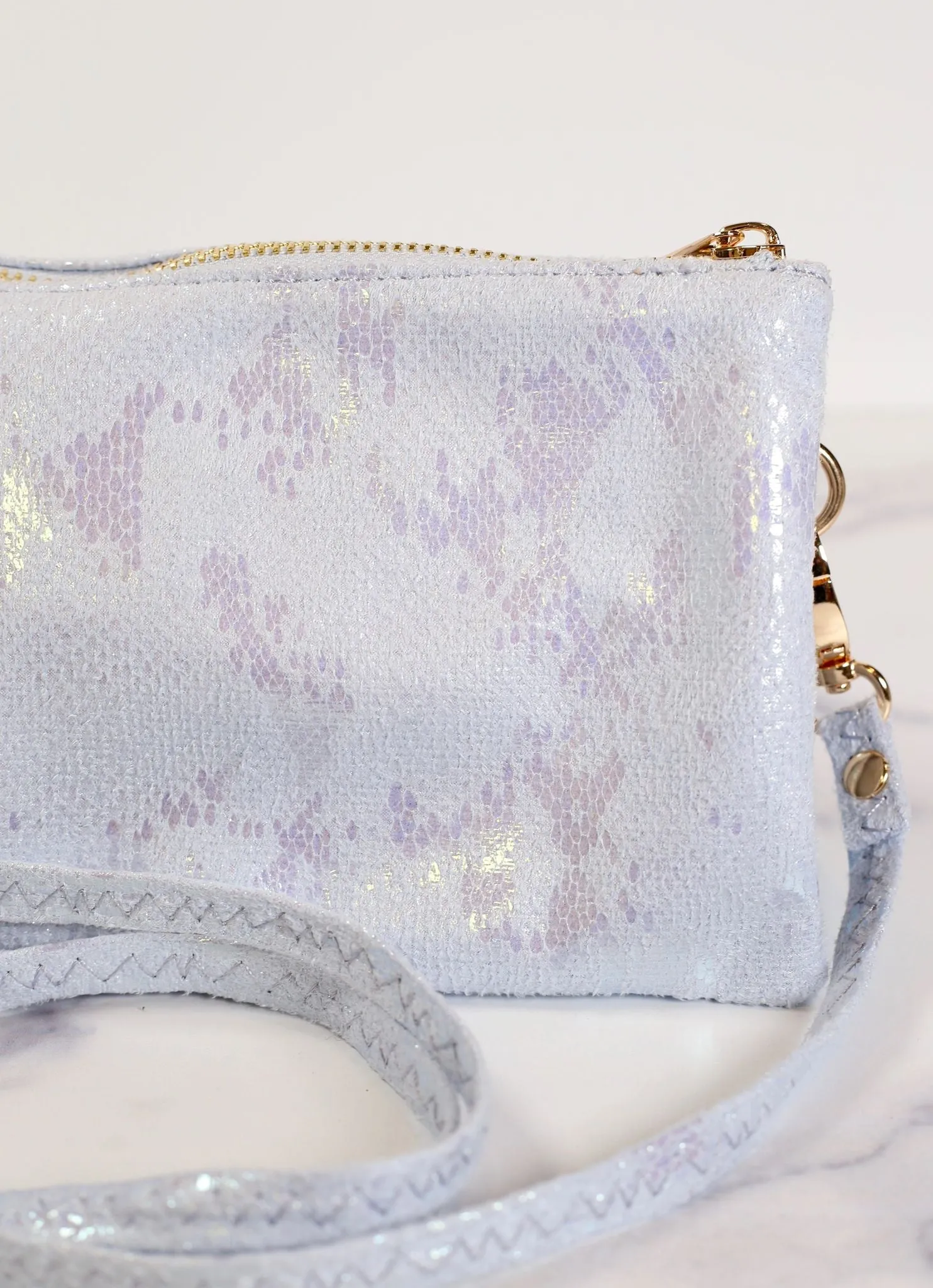 Liz Custom Collection Crossbody Bag Shimmer Periwinkle