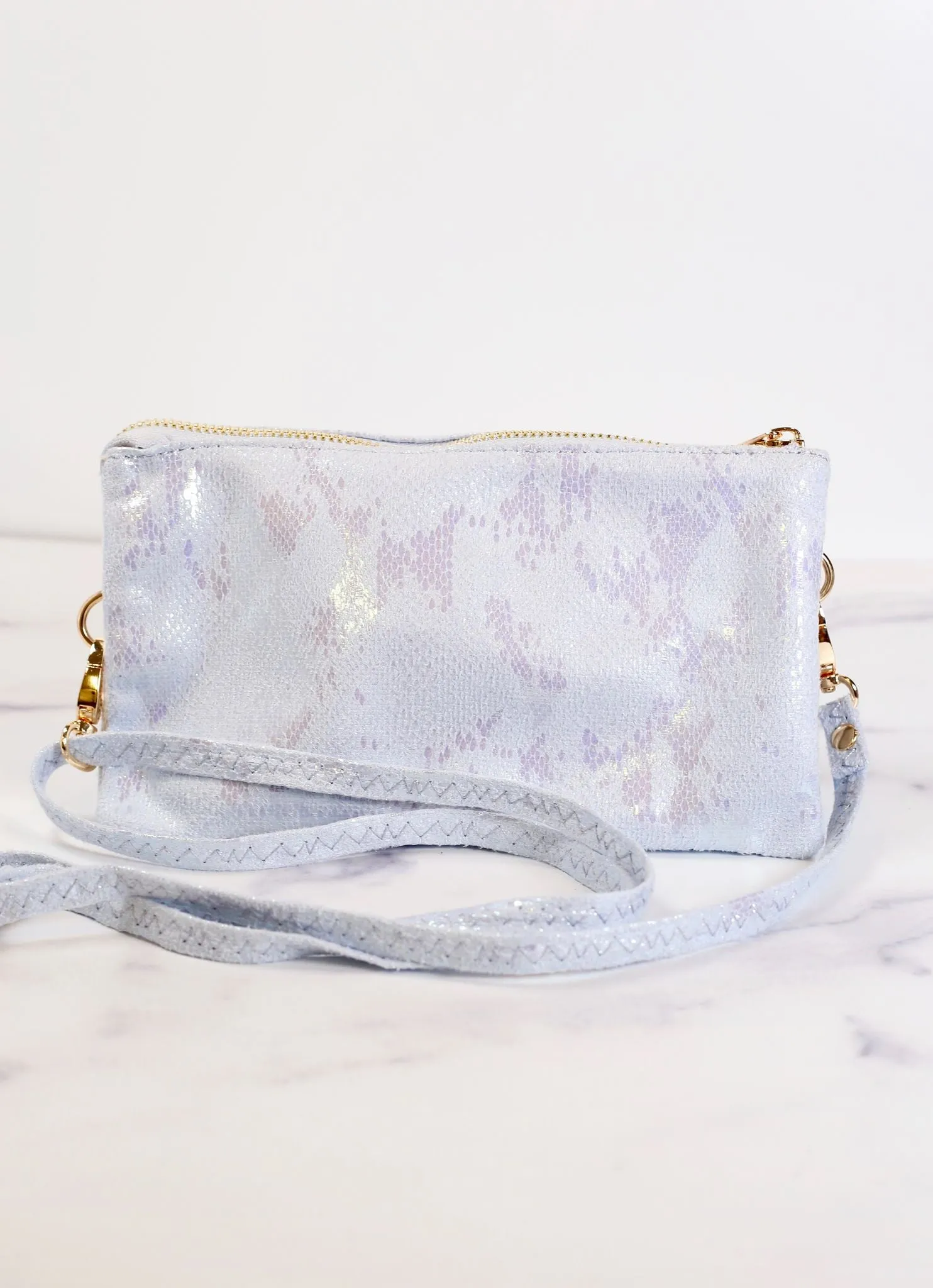 Liz Custom Collection Crossbody Bag Shimmer Periwinkle