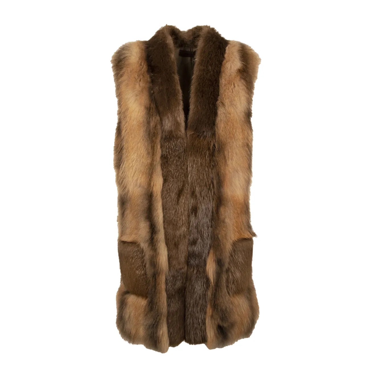 Long Camel Fur Women's Vest