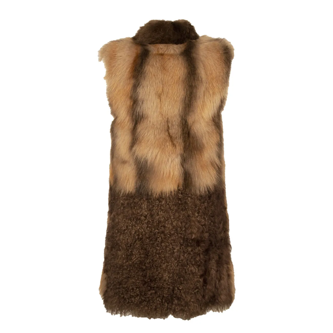 Long Camel Fur Women's Vest