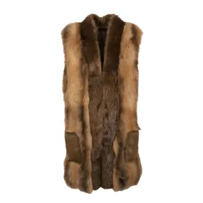 Long Camel Fur Women's Vest