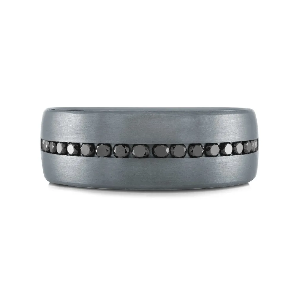 Malo (7mm) Tantulum and (0.40ct) Black Diamond Band