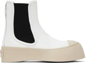 Marni White Pablo Chelsea Boots