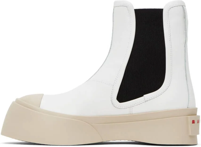 Marni White Pablo Chelsea Boots