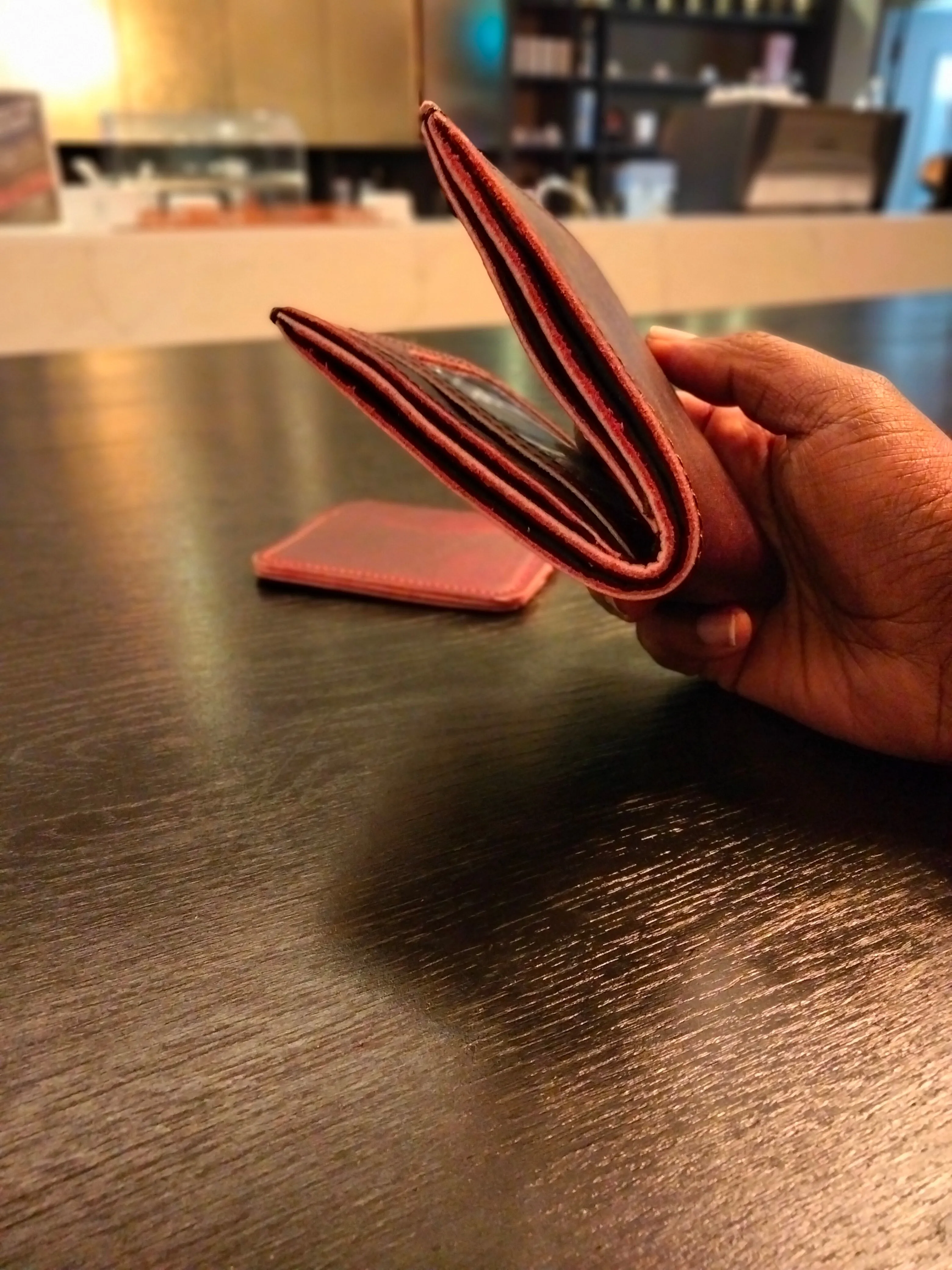 Maroon Leather Wallet 2000