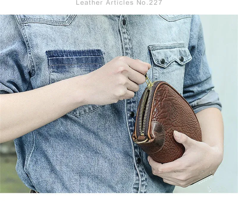 Men's Vintage Casual Luxury Genuine Cowhide Leather Clutch Bag