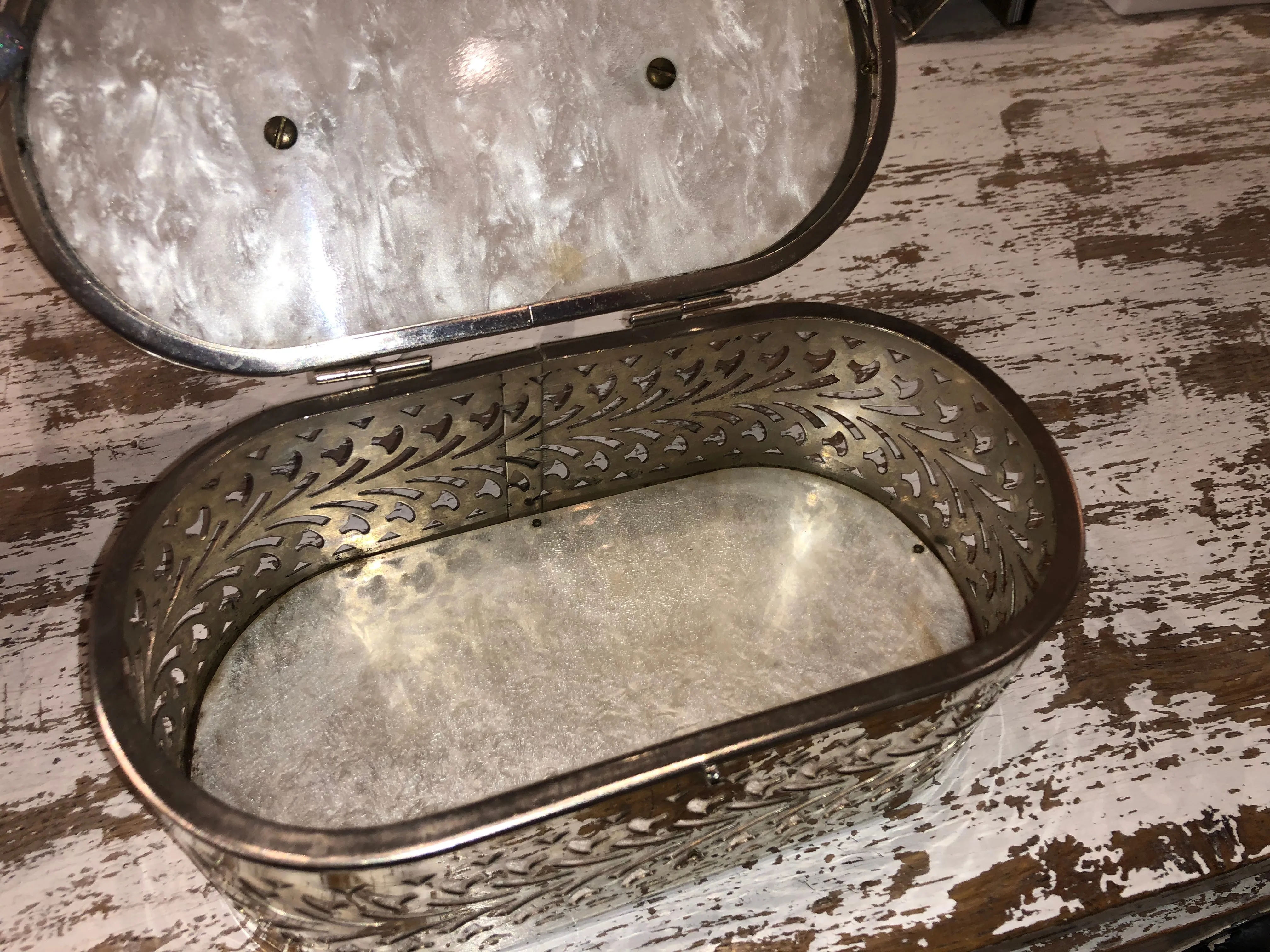 Metal and Lucile Oval Purse 1950s