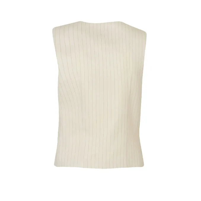 Monaco Woman Ivory Camel Gilet