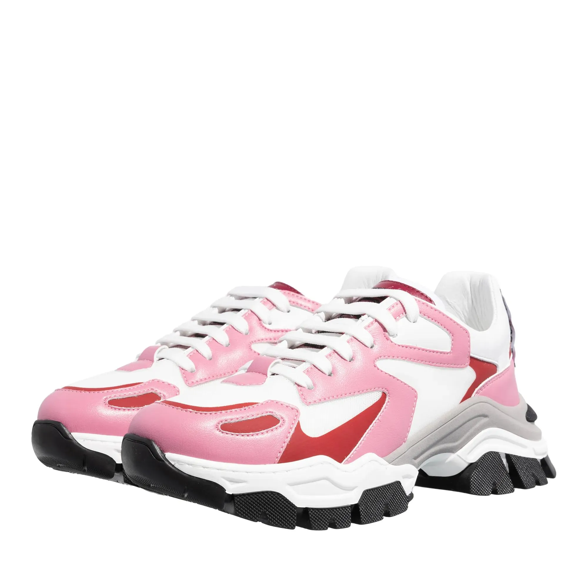 Moschino  Race Sneaker Bianco/Rosa/Amarena