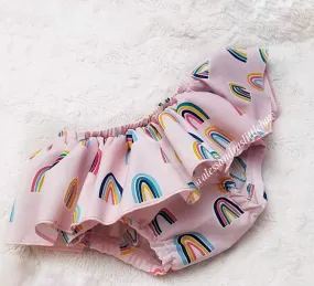 Muted Pink Rainbow Skirted Bloomers