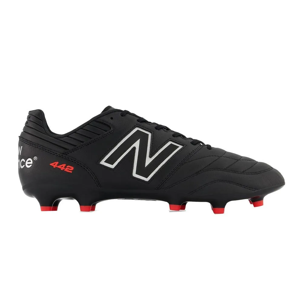 New Balance 442 V2 Pro FG Soccer Cleats - Black/White/Red