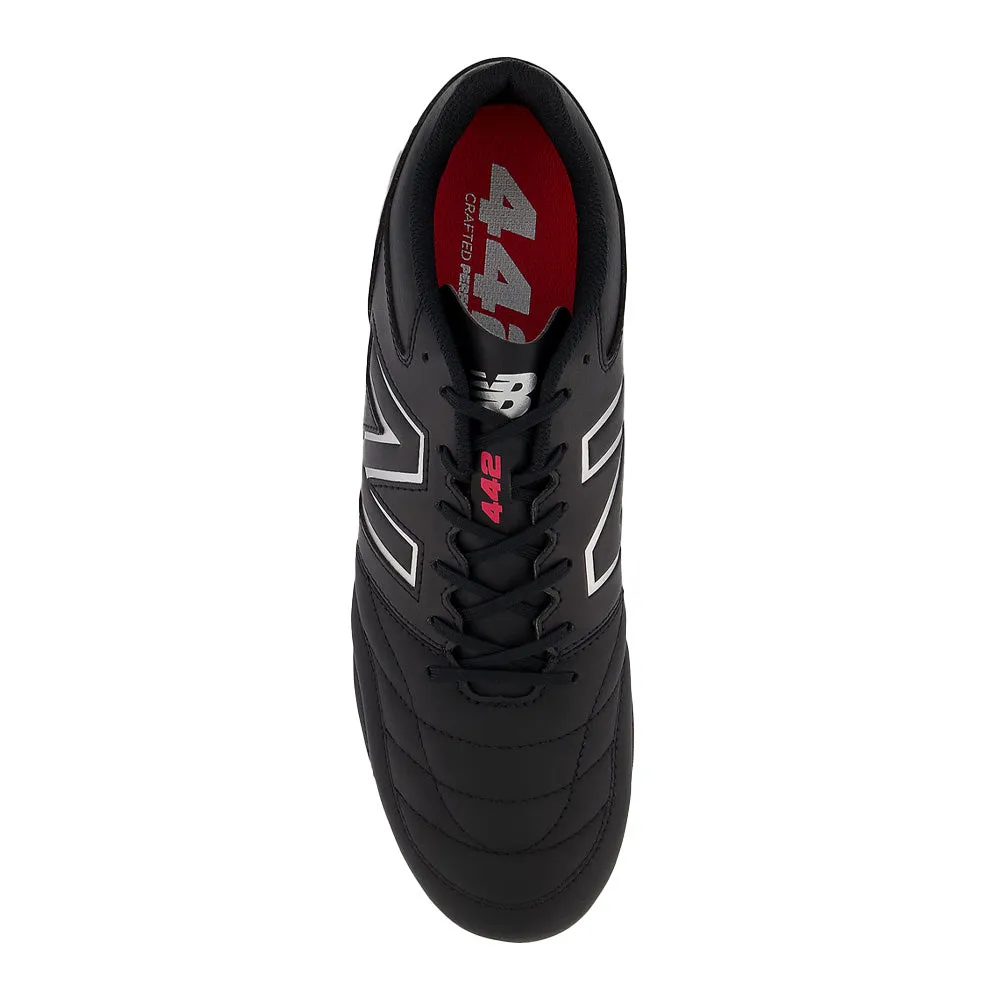 New Balance 442 V2 Team FG 2E Soccer Cleats (Black/White/Red)