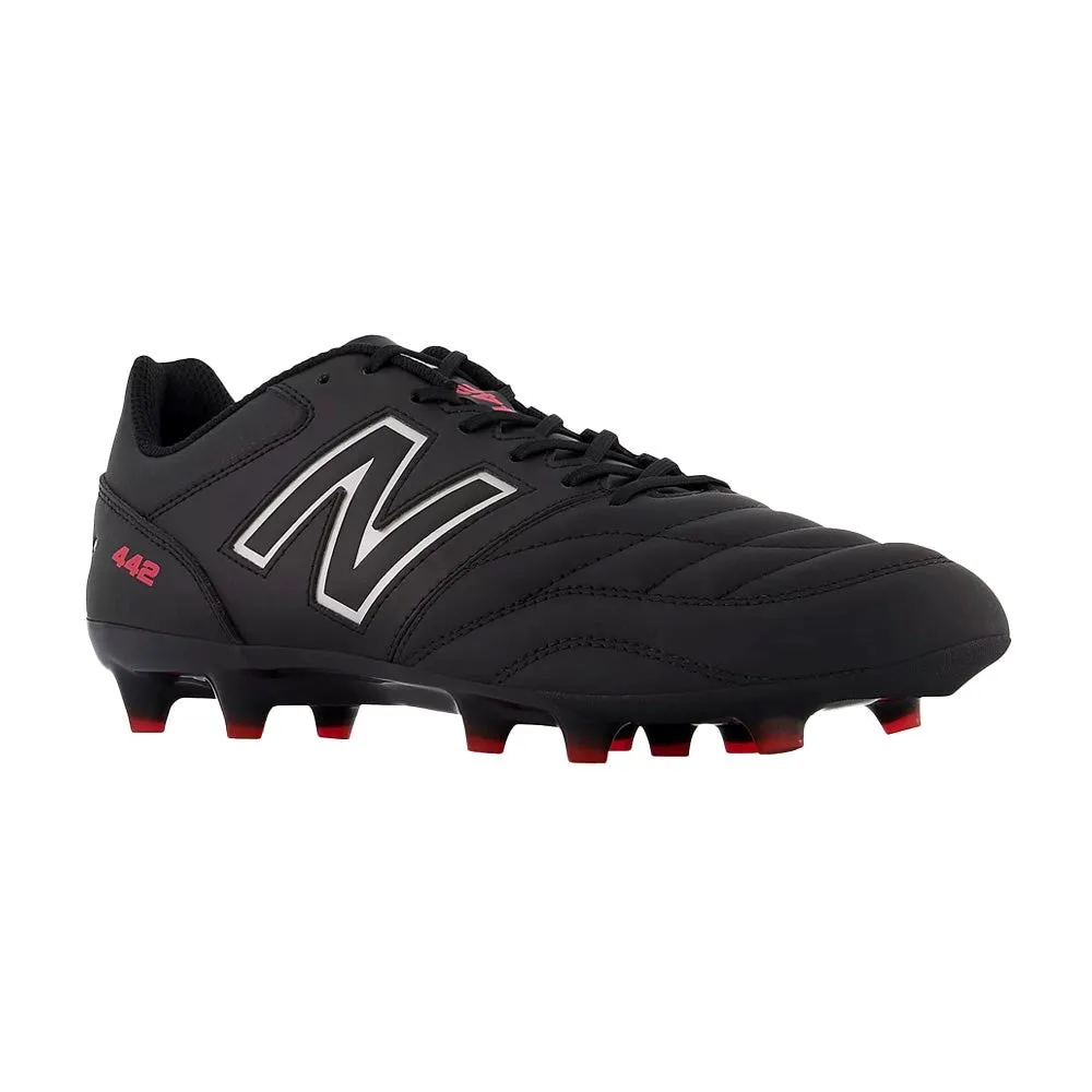 New Balance 442 V2 Team Football Boots Black White Red