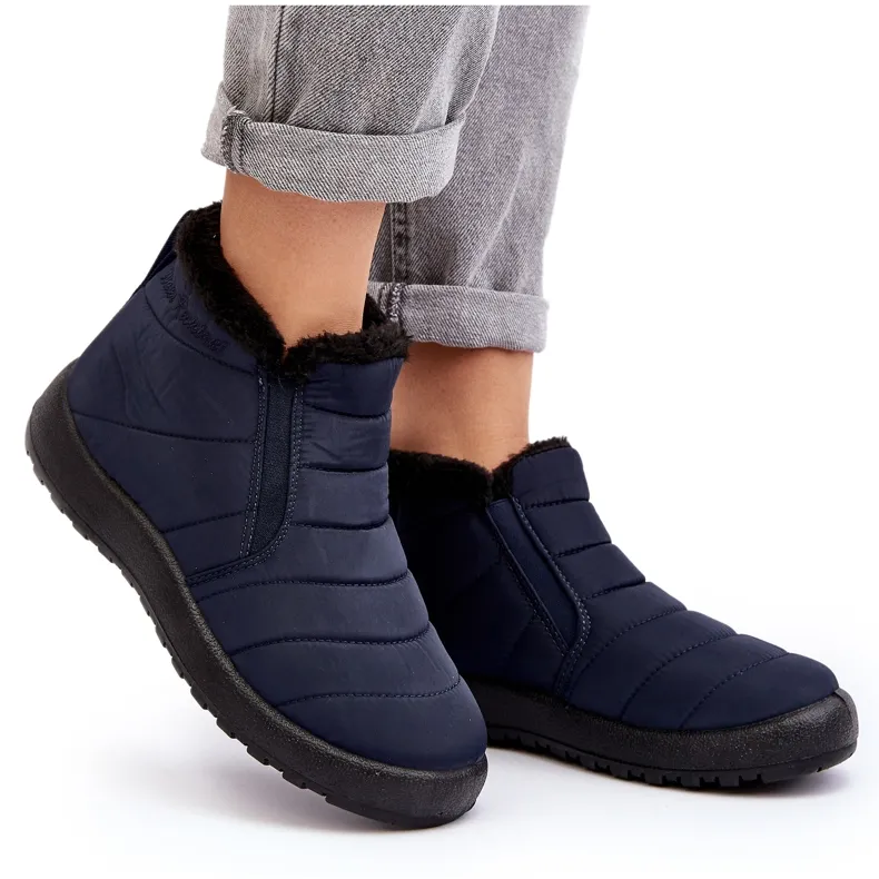 News Enmore Insulated Low Women's Snow Boots Navy Blue