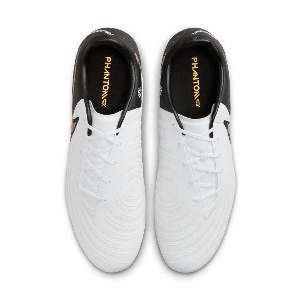 Nike GX 2 Academy FG Football Boots - White/Black/Metallic Gold