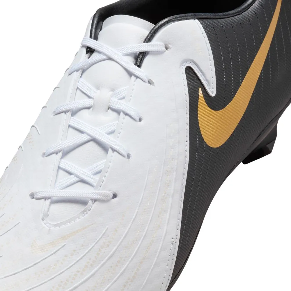 Nike GX 2 Academy FG Football Boots - White/Black/Metallic Gold