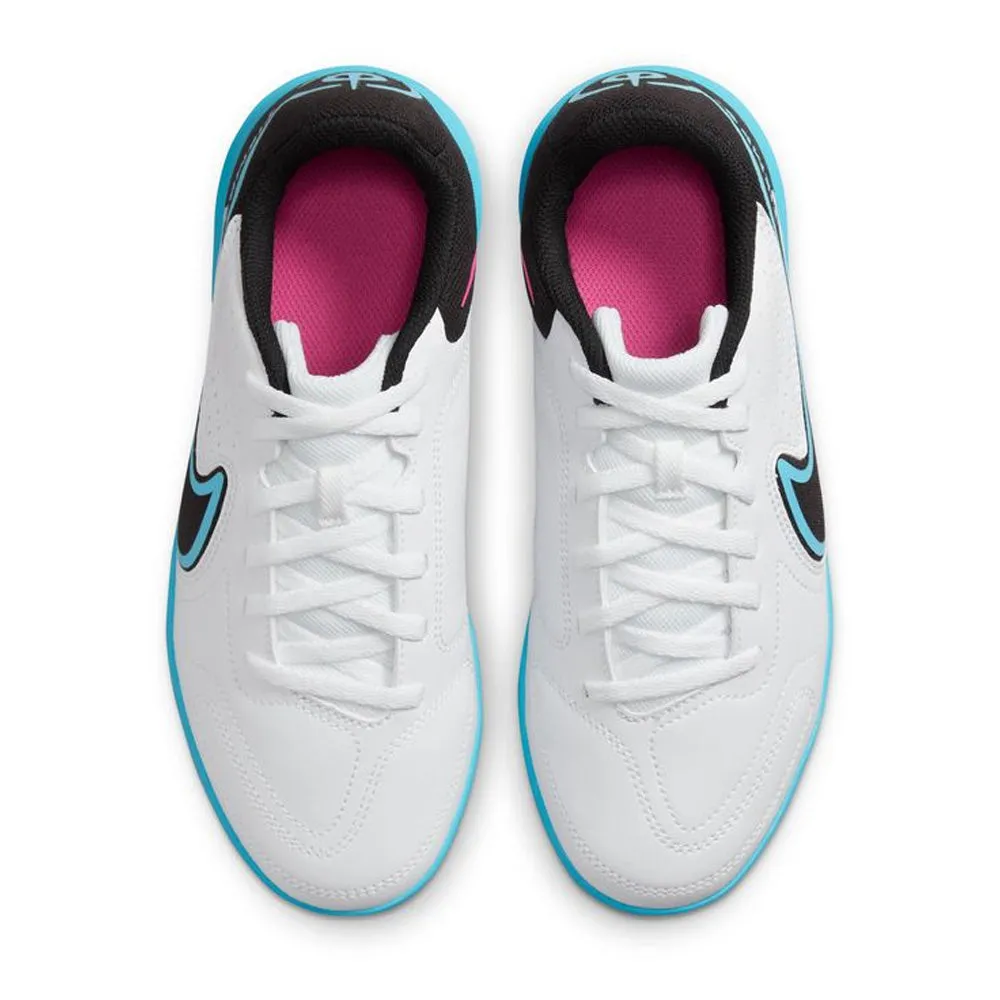 Nike Tiempo Legend 9 Club Indoor Junior Football Boots - White/Blue/Black