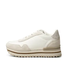 Nora 3 White Leather Platform Shoe